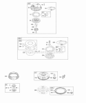 Flywheel Rewind Starter Diagram and Parts List for 28M706-1031-E1  Briggs and Stratton Engine